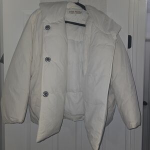 Free People Off-White Puffer Jacket